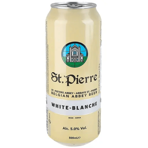 Пиво St. Pierre Blanche, світле, нефільтроване, 5%, з/б, 0,5 л 5410583803458 фото